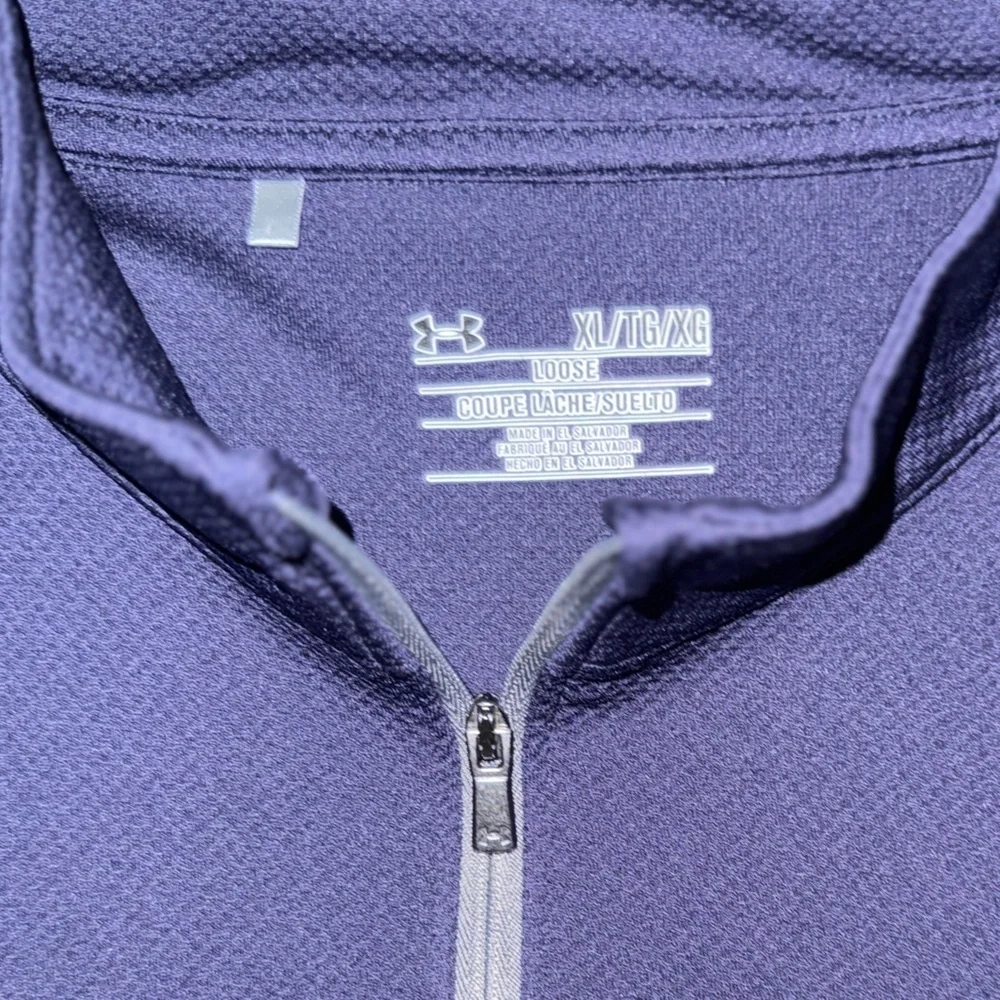 Under Armour XL USA Flag 1/4 Zip Pullover | Loose Fit | Blue Performance Top